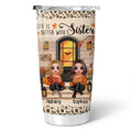 Fall Season Best Friends Sisters Front Porch Personalized Tumbler